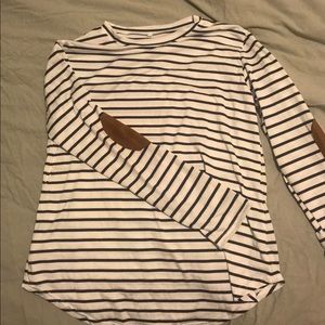 Stripped Long Sleeve Stretchy Top